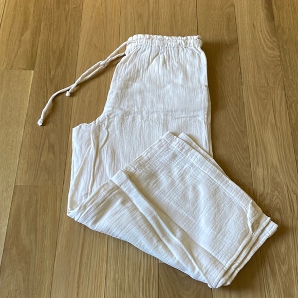 Madewell Pants - RARE Madewell Linen Wide Leg Crop